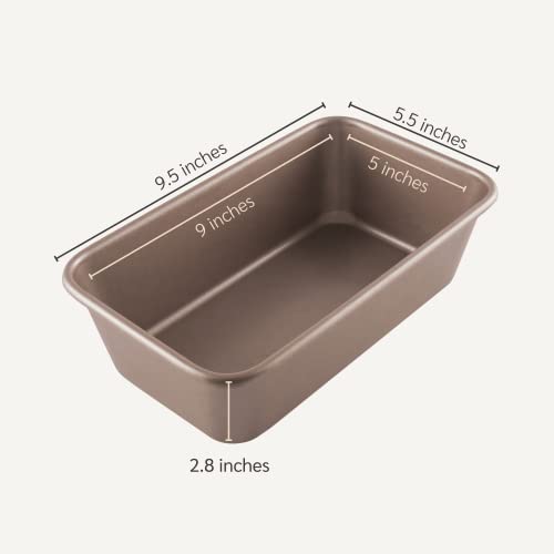 HAPPIELS Non-Toxic Nonstick Loaf Pan 9x5inch 1lb | Premium Quality Bread Pan - Easy to Clean, Premium Quality, Durable Bread Tin | Banana Bread Pan | Pound Cake Pan