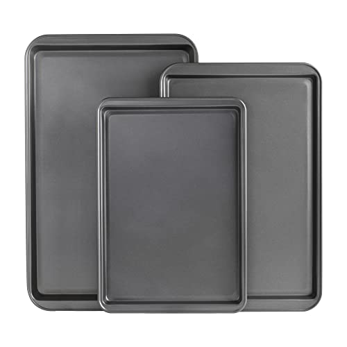 Goodcook Nonstick Steel 3-Piece Cookie Sheet Set