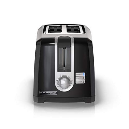 BLACK+DECKER 2-Slice Extra-Wide Slot Toaster, Square, Black, T2569B