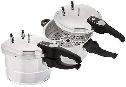 Uniware 9 Lt Ul Listed Aluminum Pressure Cooker with Steamer [1050-26]