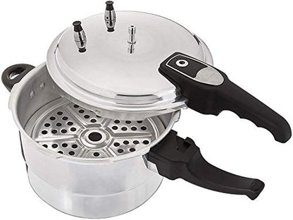 Uniware 9 Lt Ul Listed Aluminum Pressure Cooker with Steamer [1050-26]