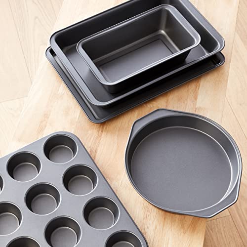 Amazon Basics 6-Piece Nonstick, Carbon Steel Oven Bakeware Baking Set